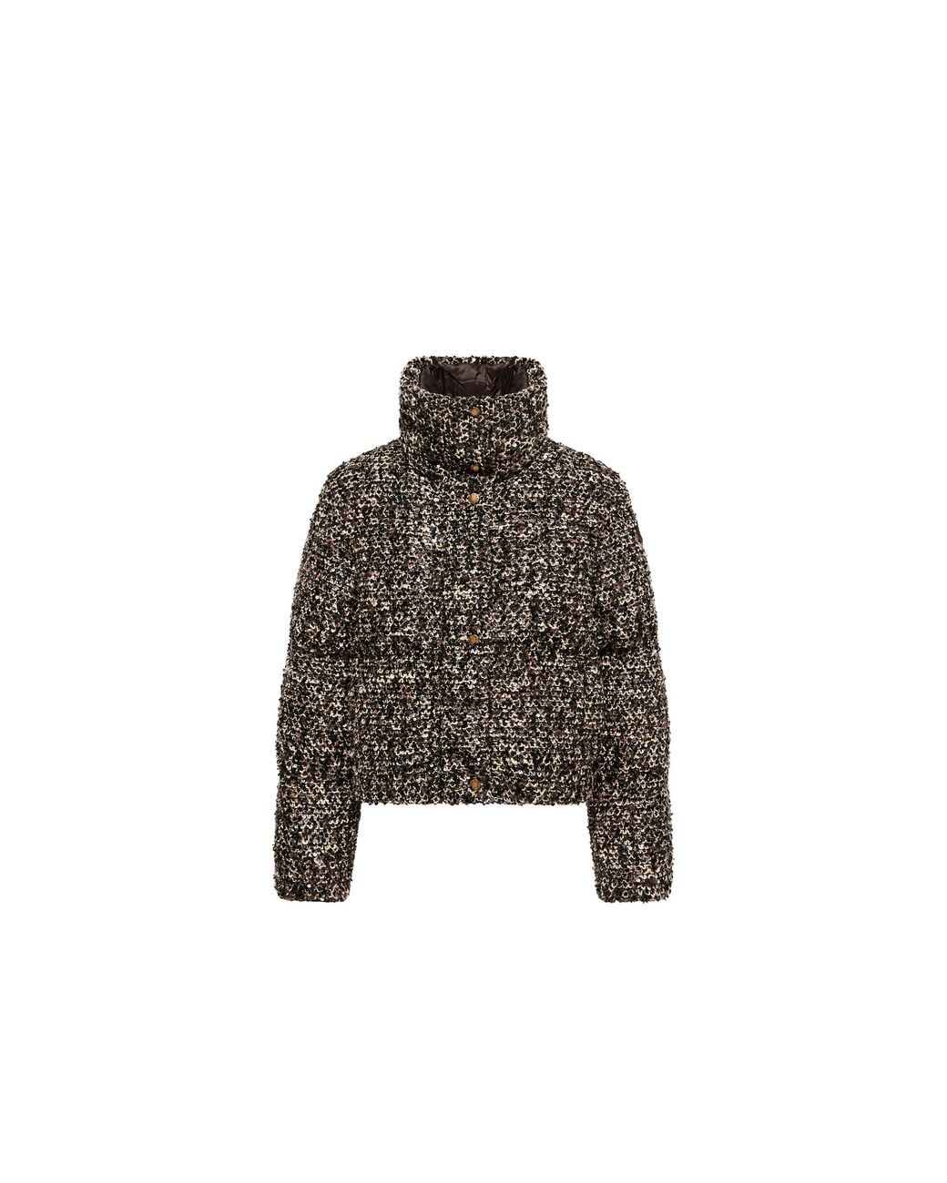 Moncler Brown Moncler Poetique 2-In-1 Short Sequin Down Jacket