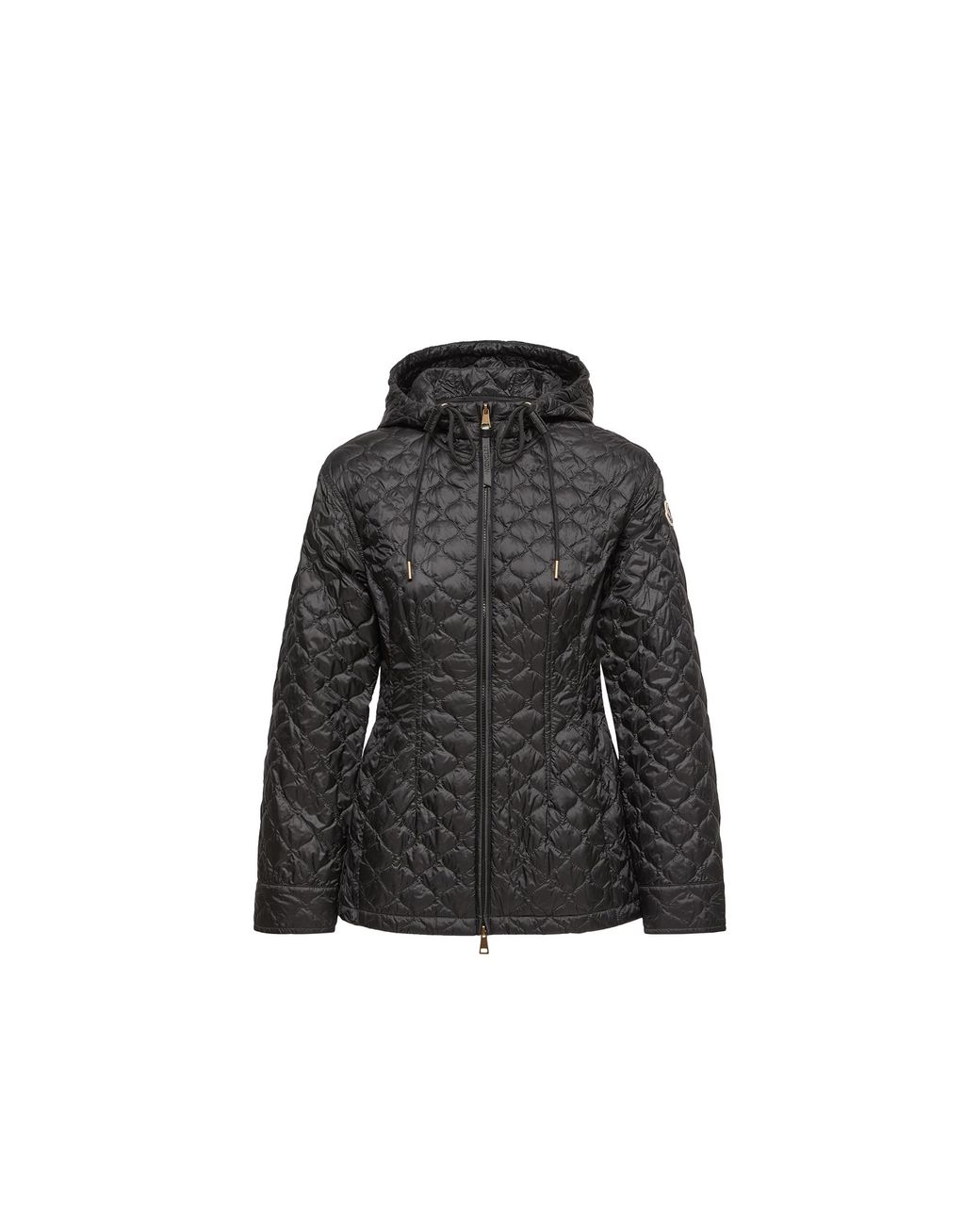 Moncler Black Moncler Arum Hooded Mid-Length Down Jacket