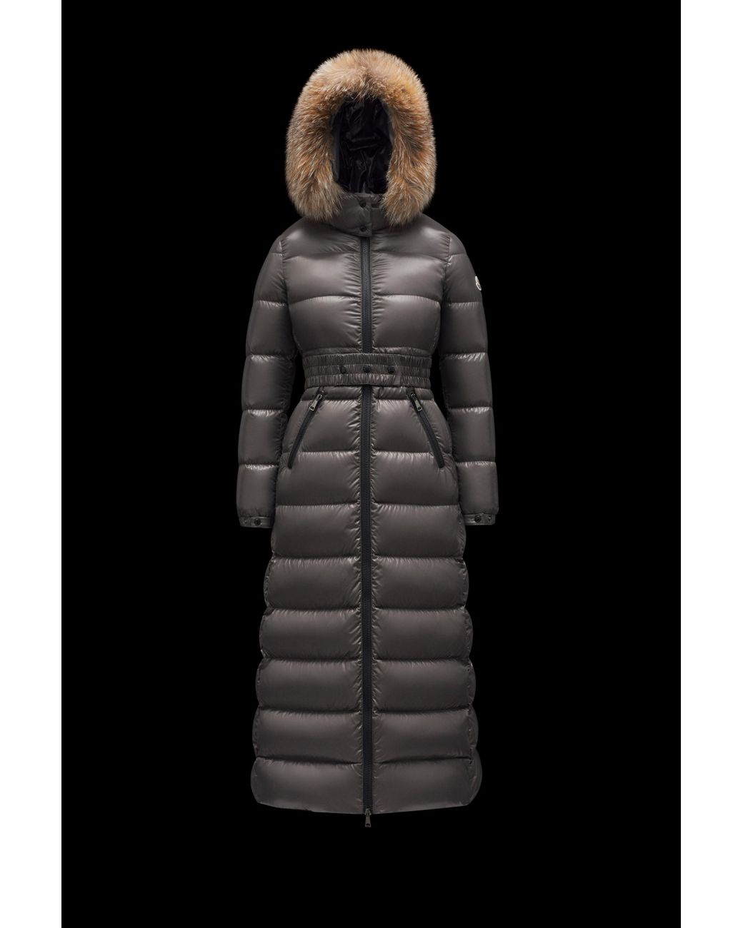 Moncler Hudson Longline Puffer Coat in Black | Lyst UK