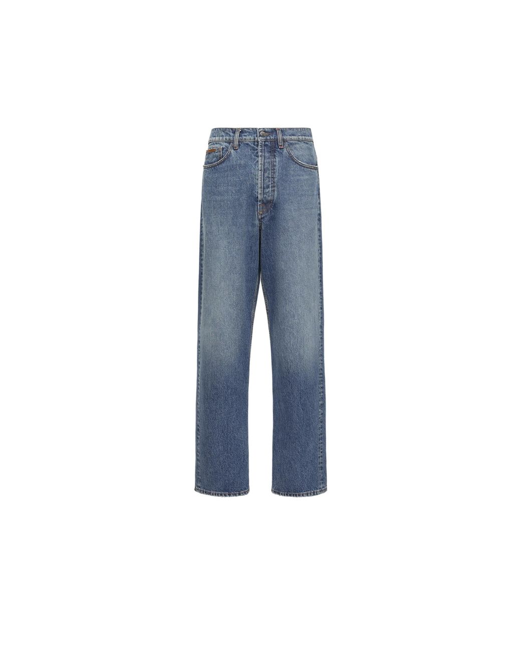 Moncler Blue Moncler Straight Leg Denim Jeans for men