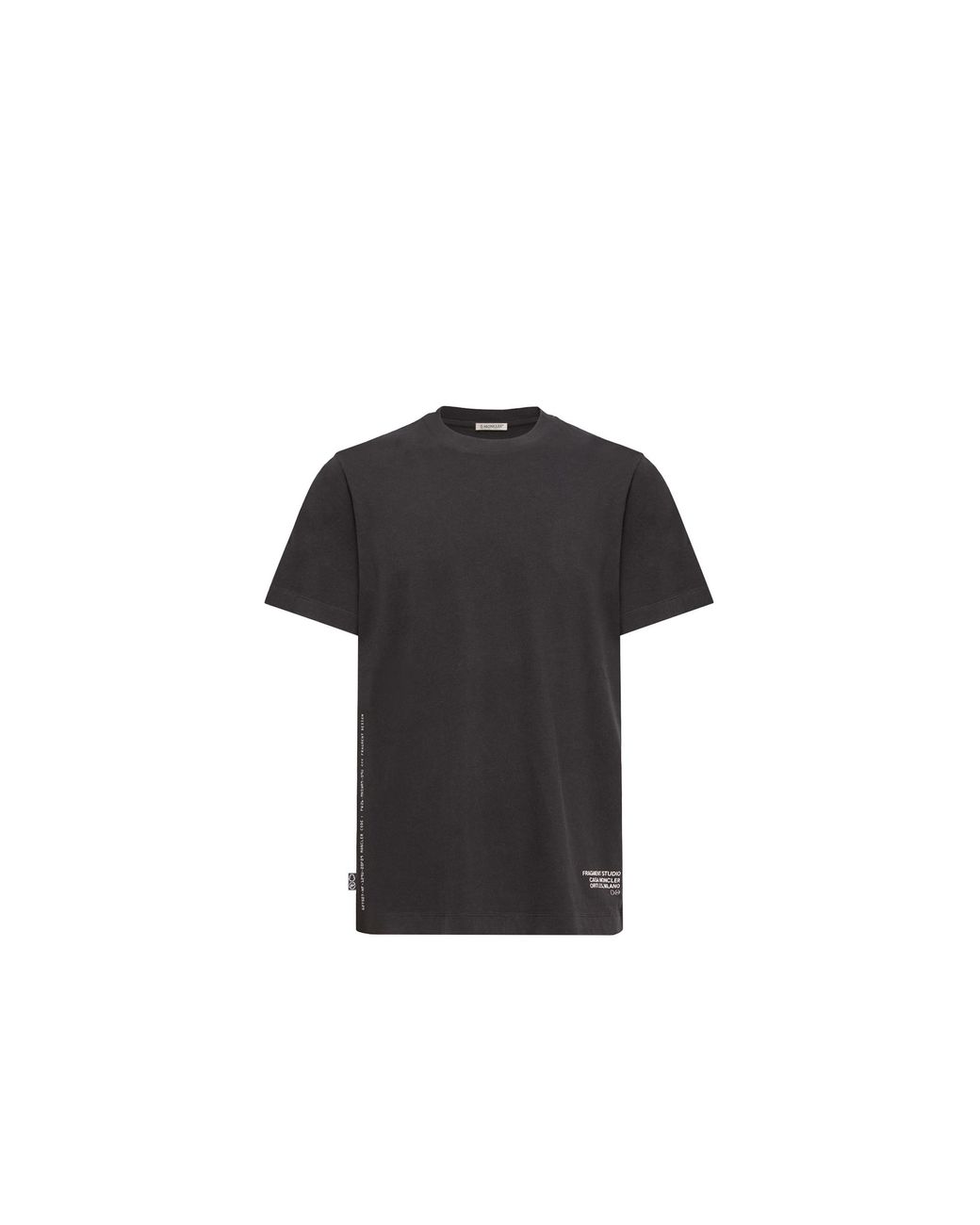 Moncler Black Moncler Logo Cotton T-Shirt for men