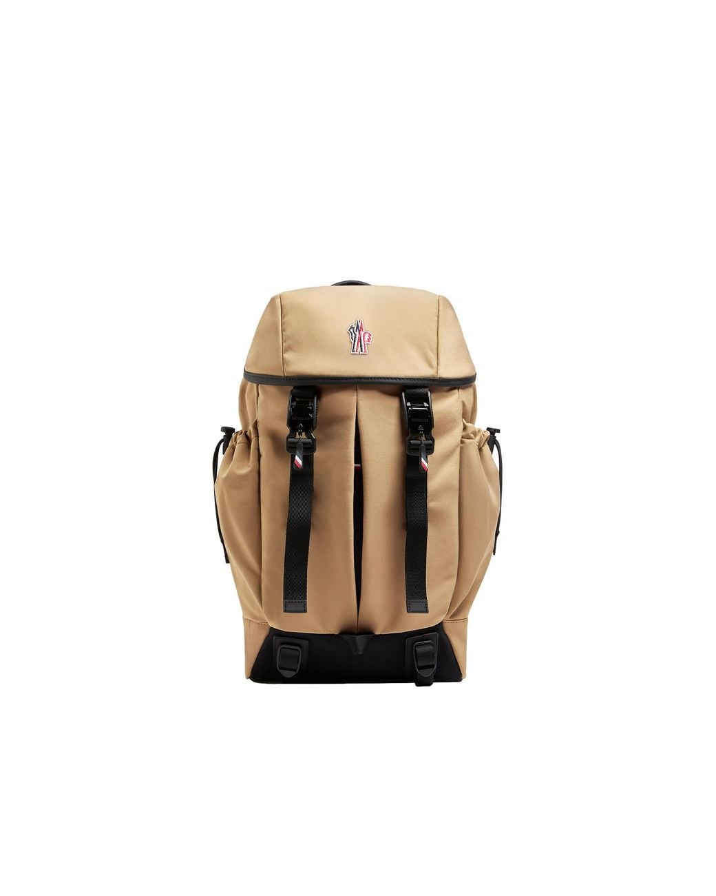 Moncler Natural Moncler Leather-Trimmed Backpack for men