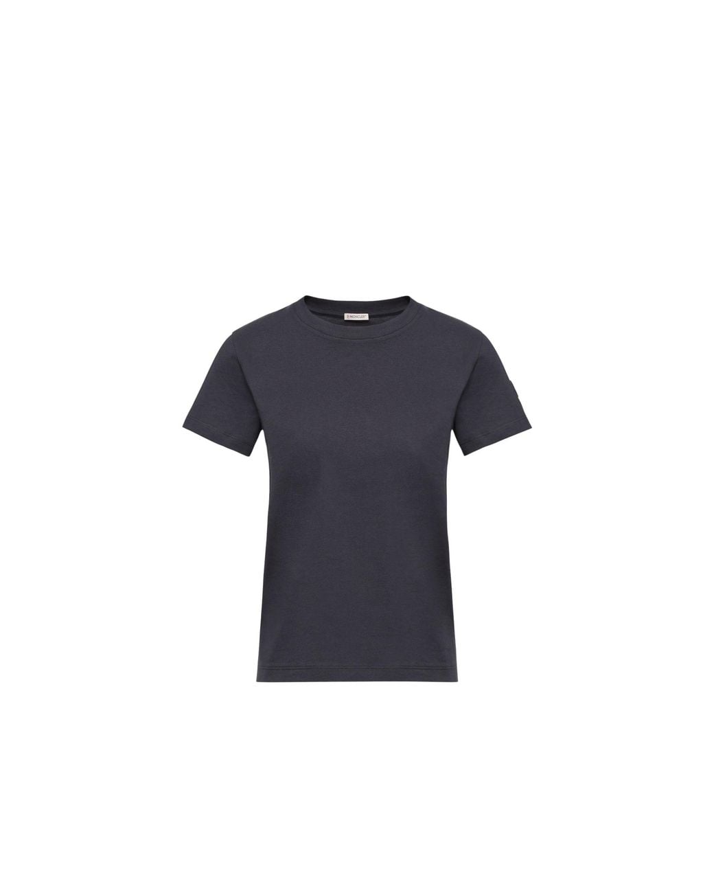 Moncler Blue Moncler Logo Patch Cotton Jersey T-Shirt