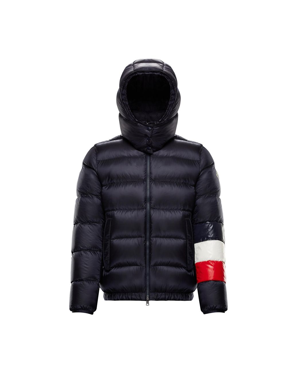 Moncler Willm Tricolour Stripe Quilted-down Jacket in Blue