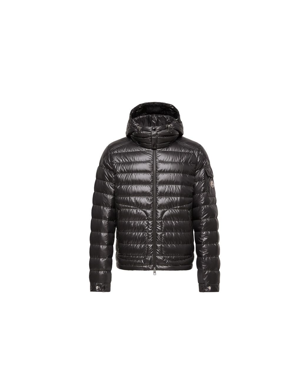 Moncler Black Moncler Lauros Hooded Short Down Jacket for men