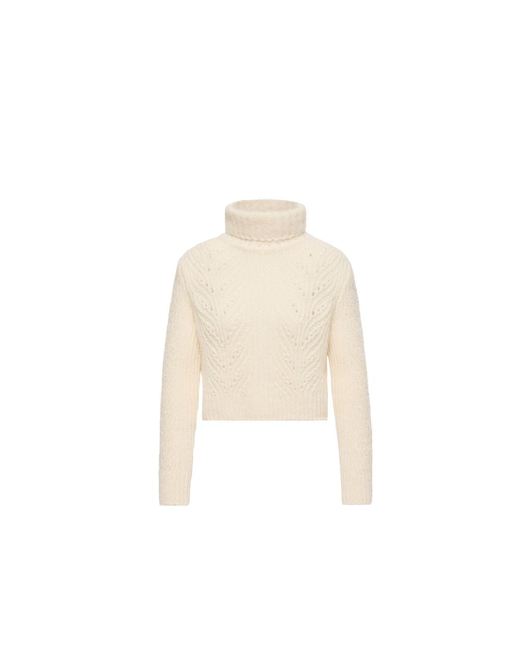 Moncler Natural Moncler Alpaca Blend Turtleneck Sweater