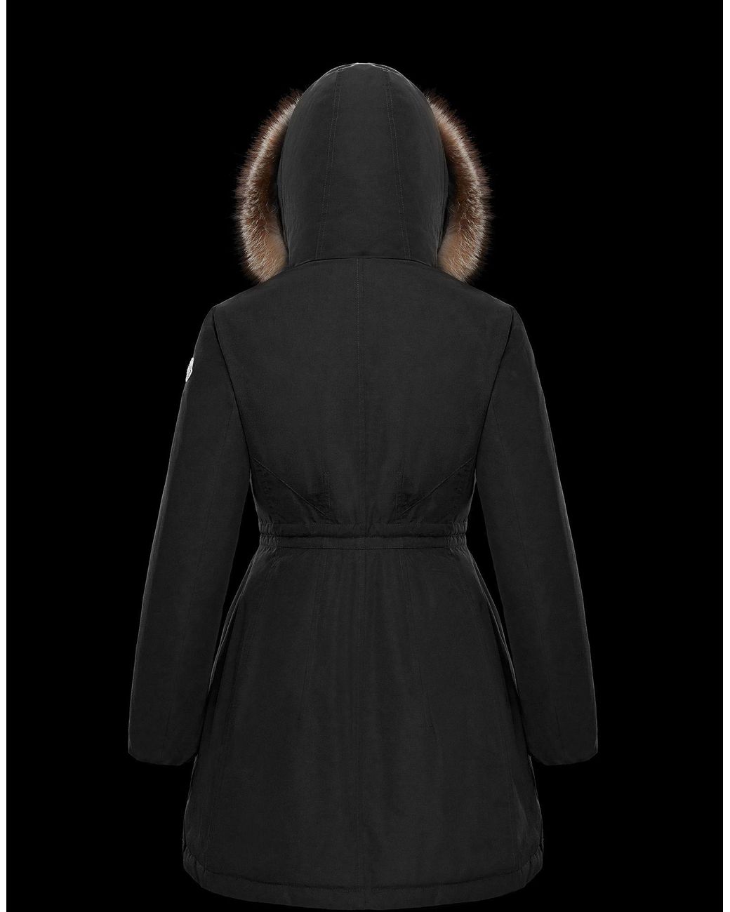 Moncler Fur Monticole in Black | Lyst