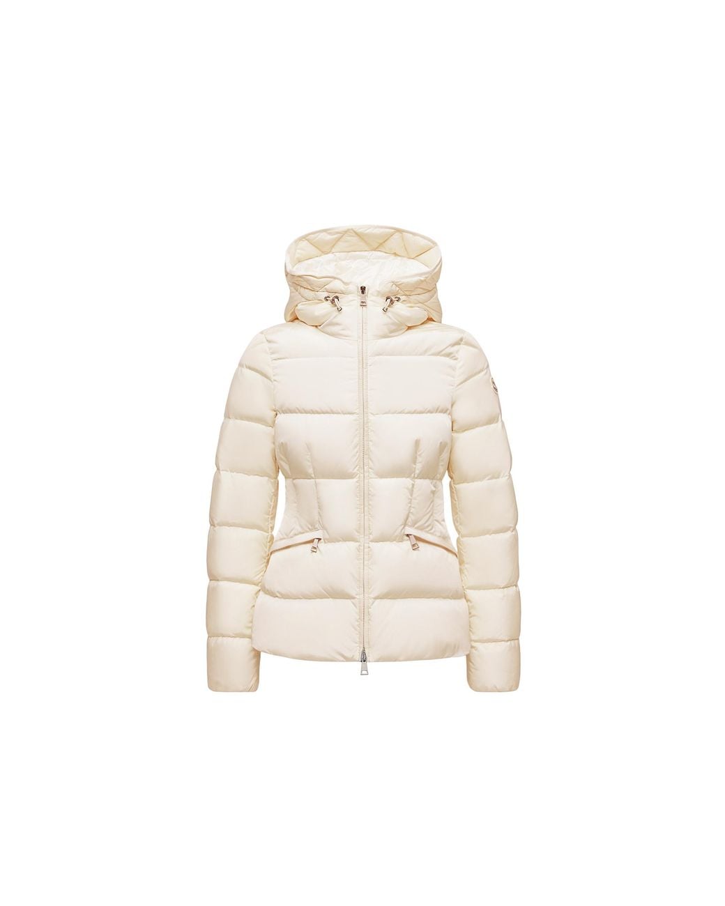 Moncler White Moncler Avoce Hooded Short Down Jacket