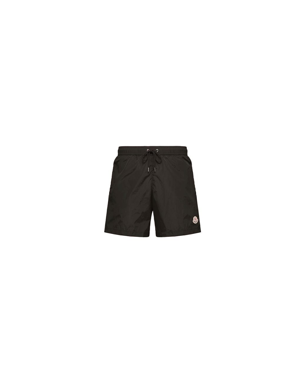 Moncler Black Moncler Logo Patch Swim Shorts for men