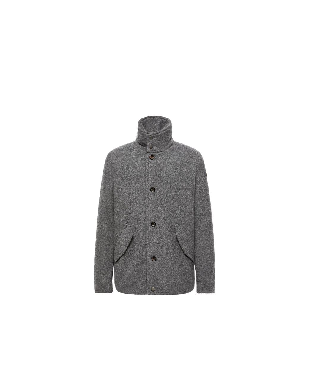 Moncler Gray Moncler Panyol Short Wool Down Jacket for men