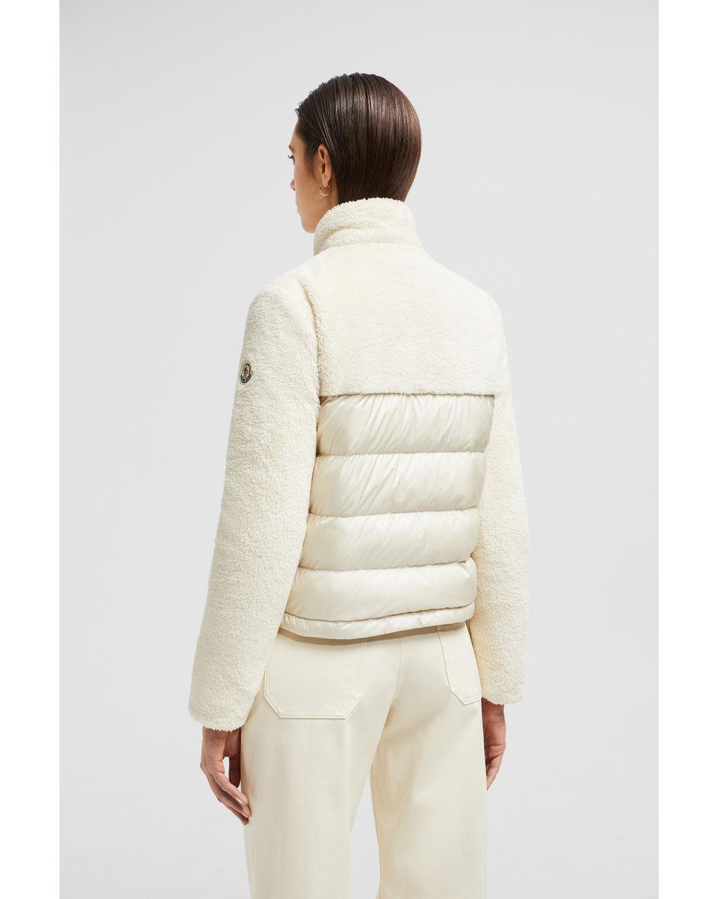 Moncler Polignac Teddy Short Down Jacket in Natural Lyst