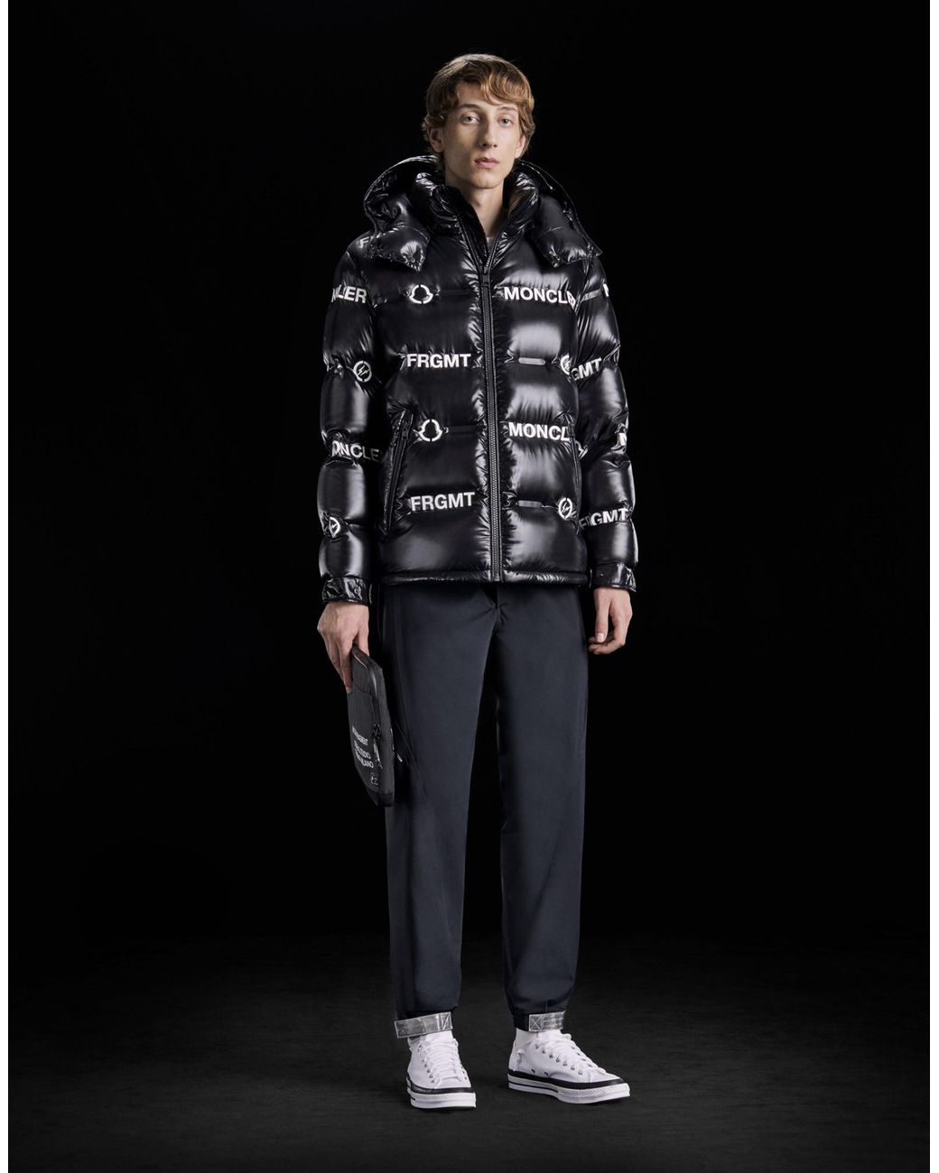 7 MONCLER FRGMT Polis Mens Black Jacket | saaslandingpages.com