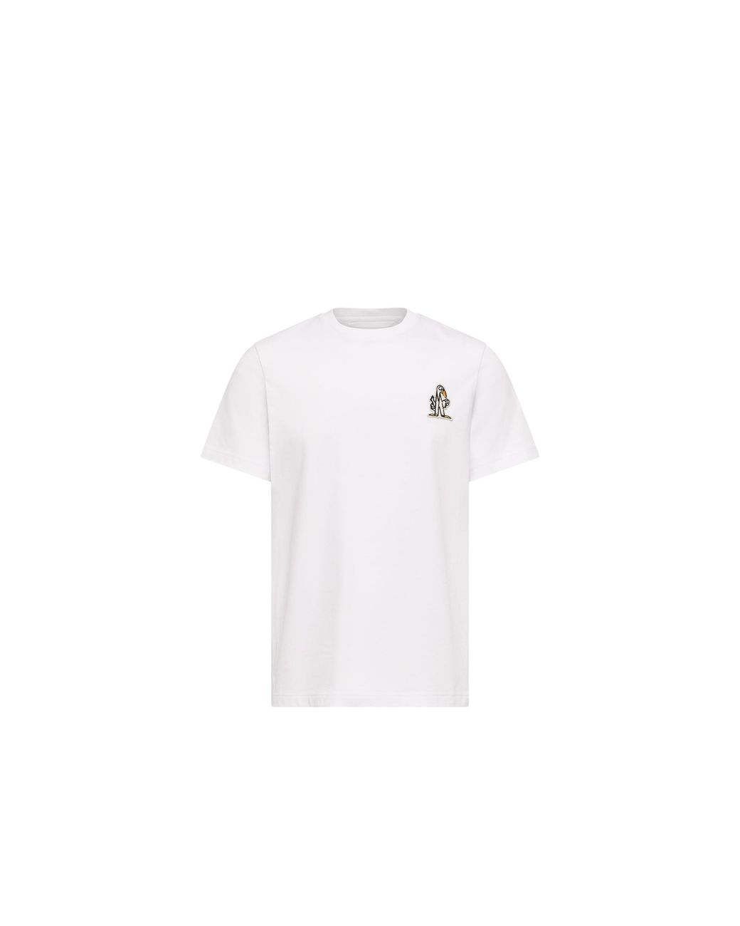 Moncler White Moncler Logo Cotton T-Shirt for men
