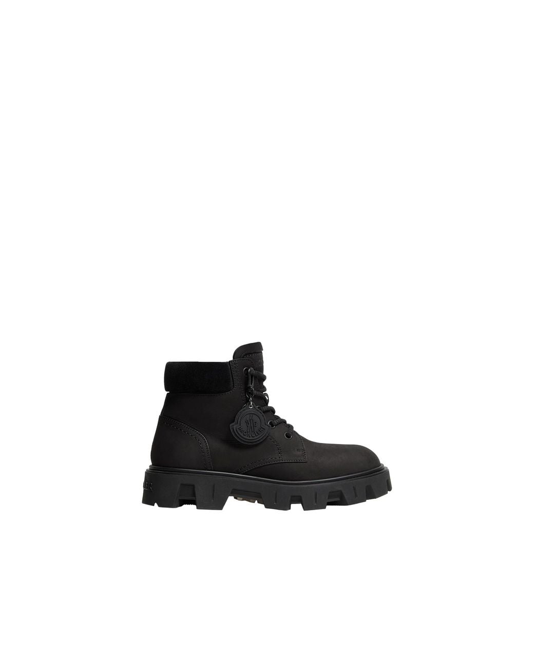 Stivali Stringati di Moncler in Black da Uomo