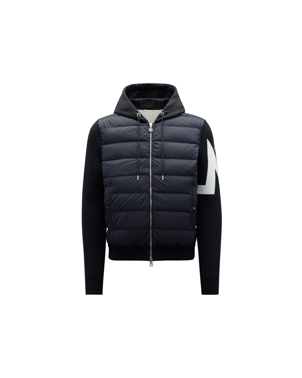 Moncler Padded Hooded Cardigan in Black for Men Lyst Canada