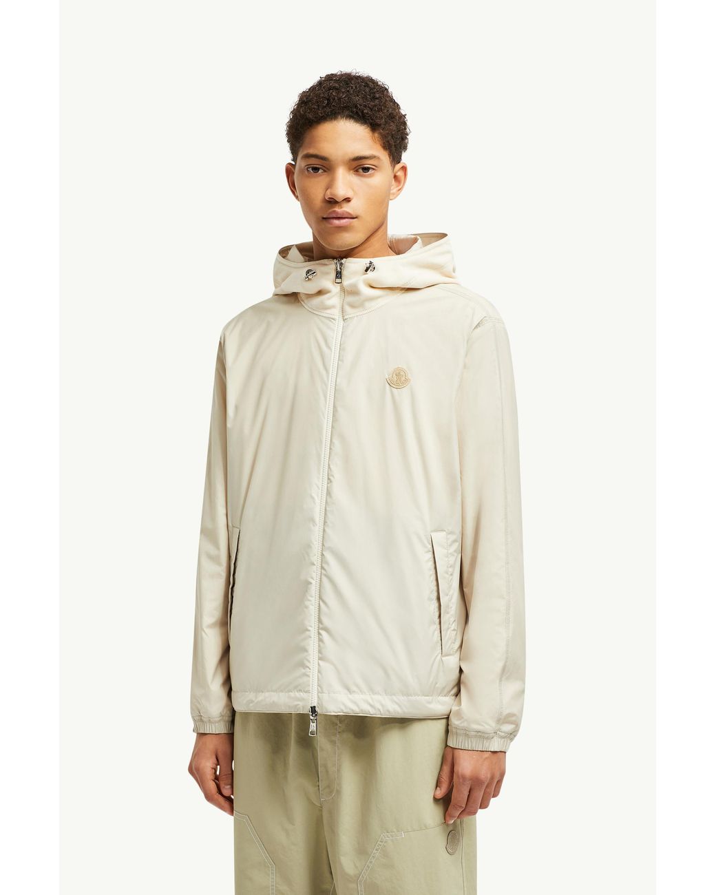 Moncler Reversible Fleece Zip-Up Hoodie in Natural for Men