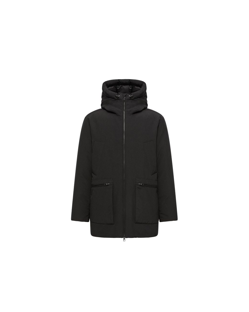 Moncler Black Moncler Aurino Hooded Mid-Length Parka for men