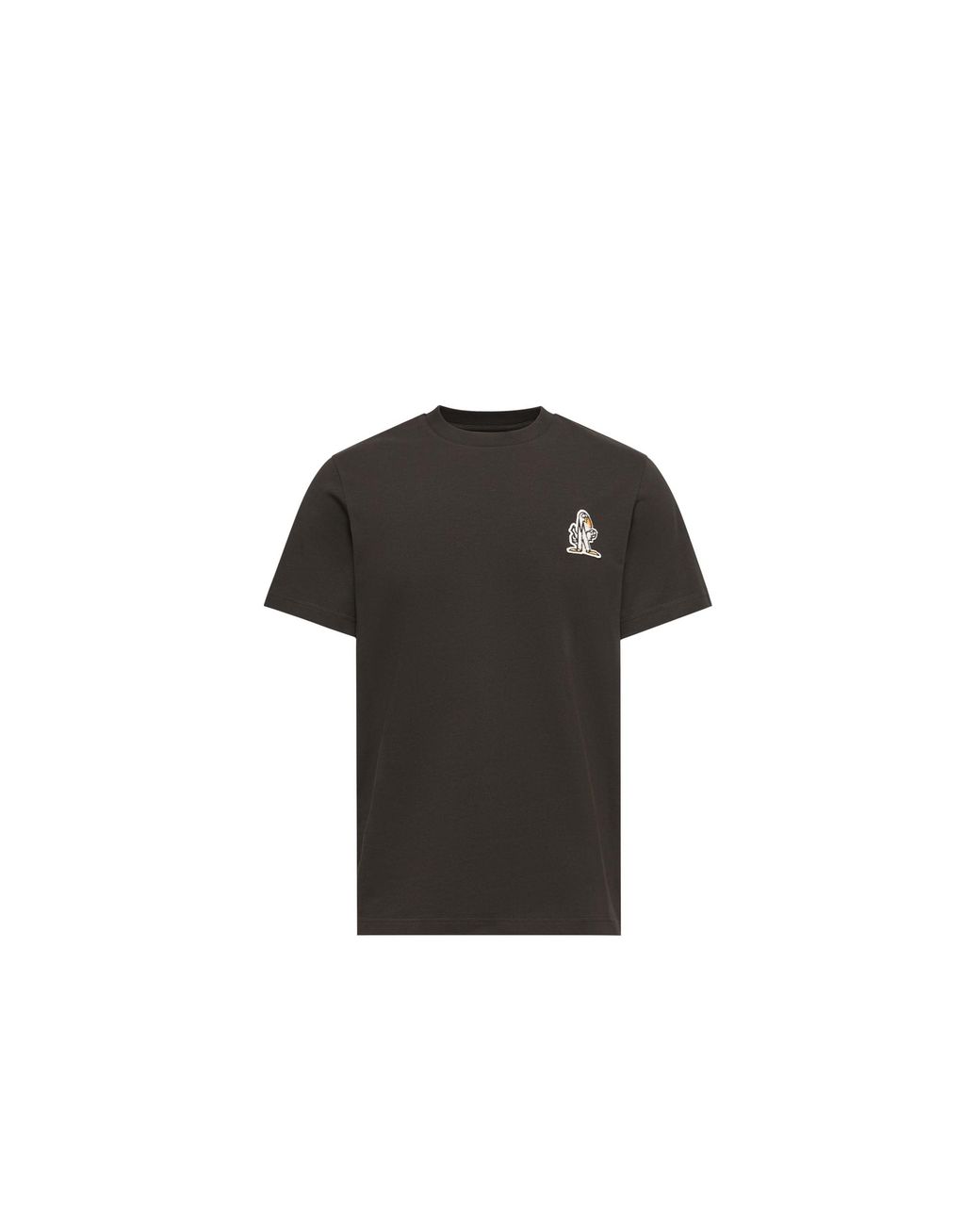 Moncler Black Moncler Logo Cotton T-Shirt for men