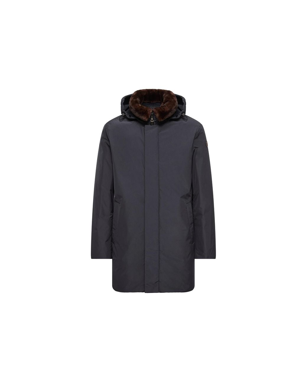 Moncler Blue Moncler Okefen Hooded Long Down Parka Jacket for men