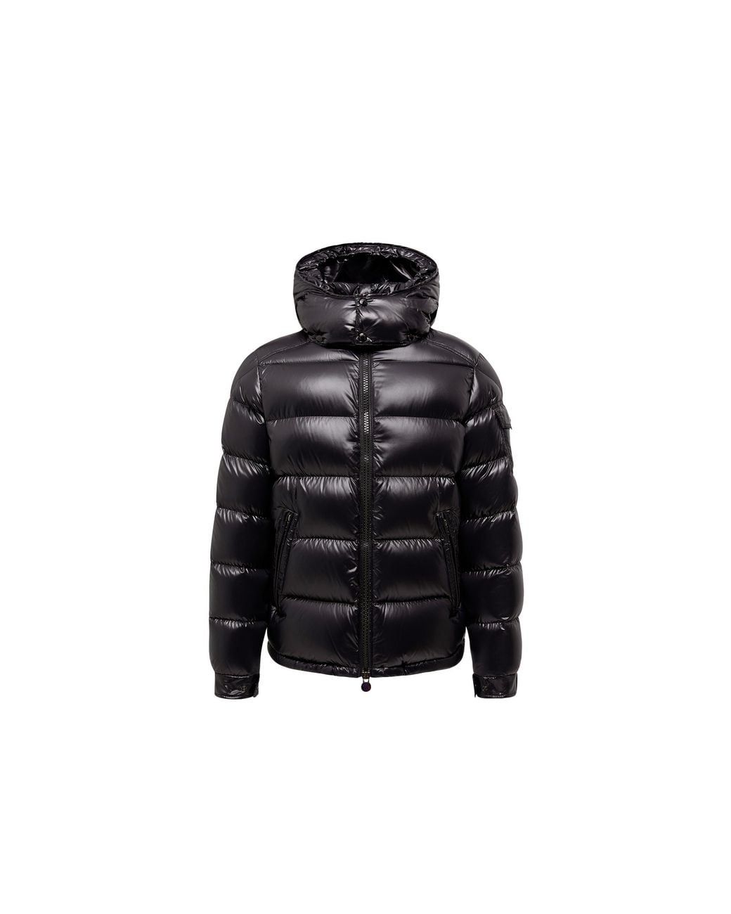 Moncler Black Moncler Maya Hooded Short Down Jacket for men