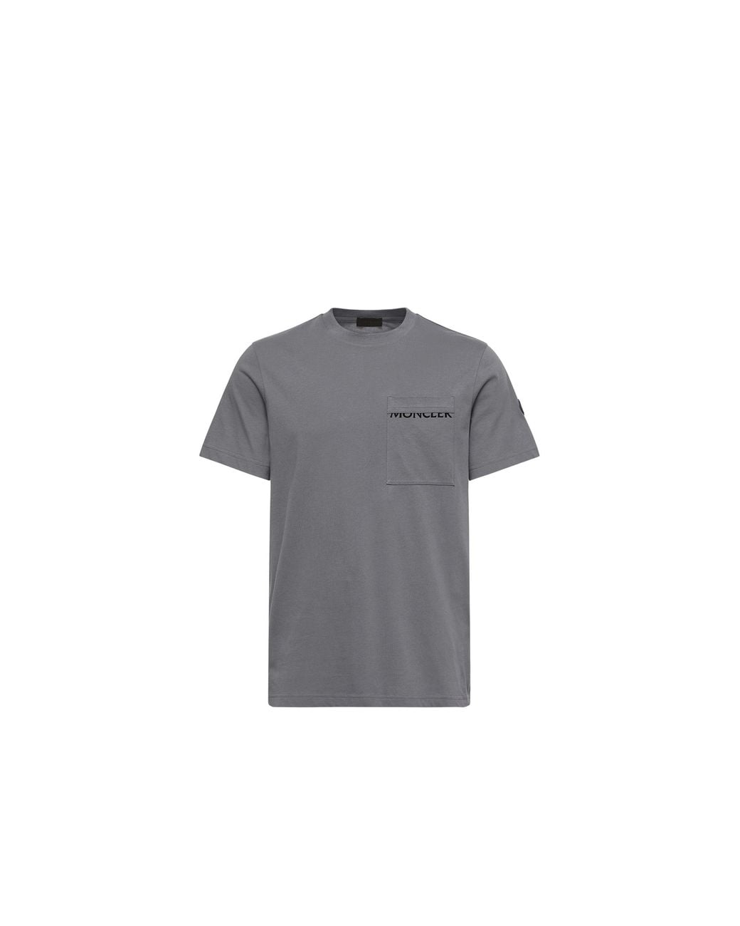 Moncler Gray Moncler Logo Cotton Jersey T-Shirt for men