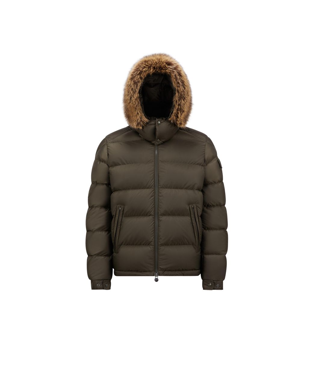 Moncler Mayaf Hooded Short Down Jacket in Brown for Men Lyst UK