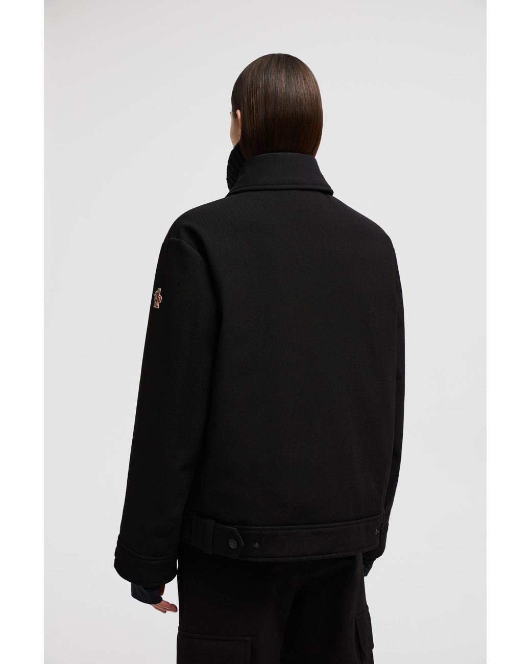 Moncler Pers Embroidered Down Ski Jacket in Black | Lyst