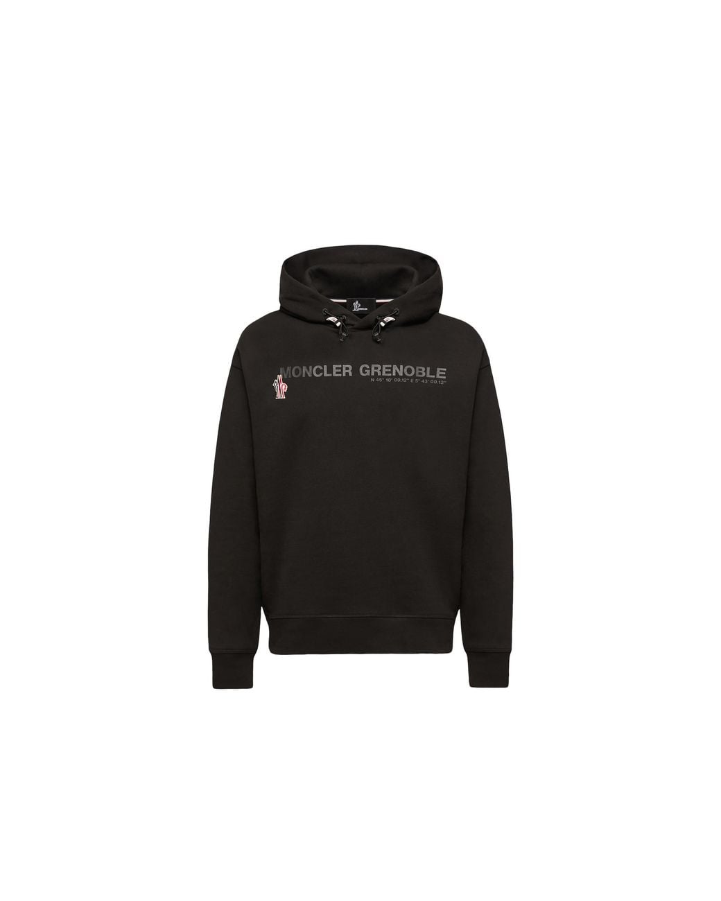 Moncler Black Moncler Coordinates Logo Cotton Hoodie for men