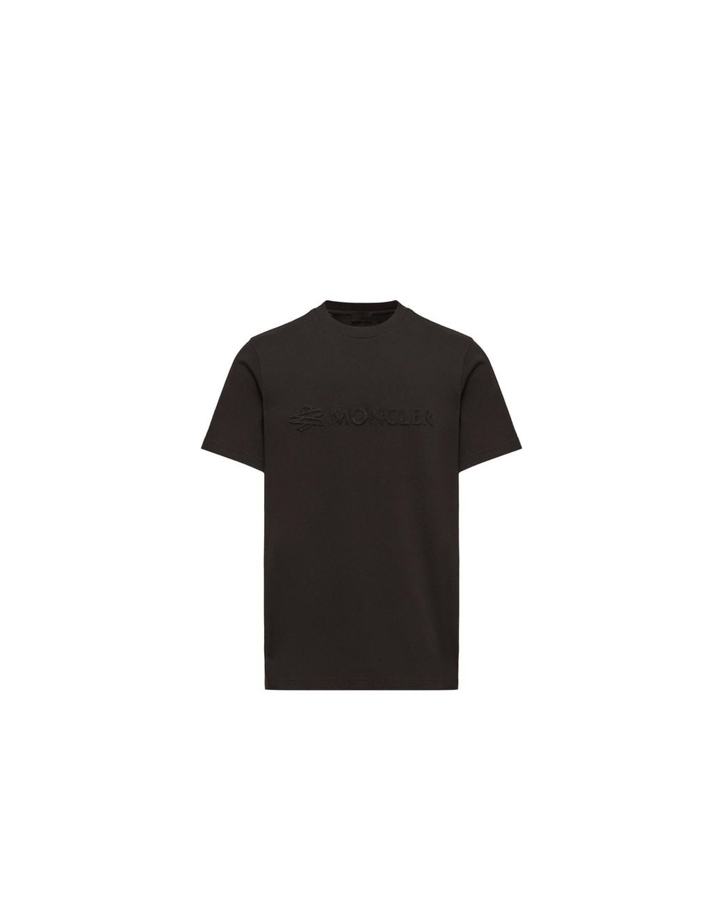 Moncler Black Moncler Logo Cotton T-Shirt for men