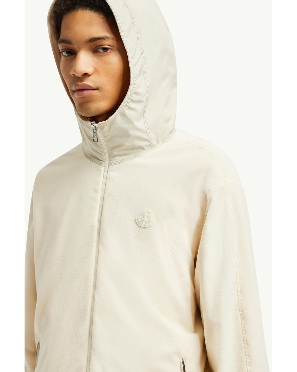【MONCLER】REVERSIBLE FLEECE ZIP-UP HOODIE フーディ Moncler Reversible Fleece Zip-Up Hoodie in Natural for Men