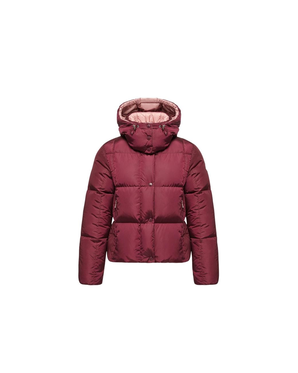 Moncler Red Moncler Castelnew Hooded Short Down Jacket