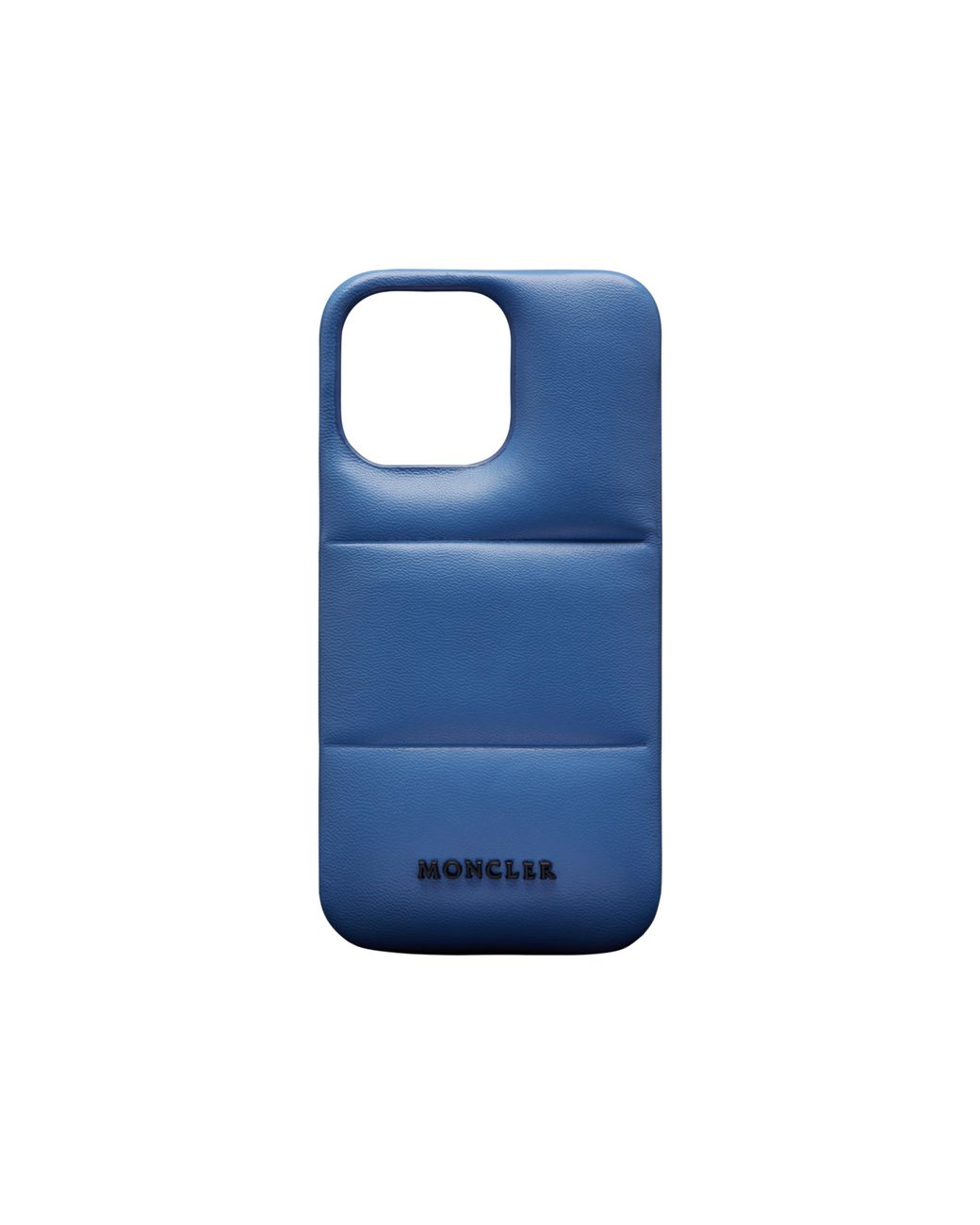 Moncler Quilted Leather Phone Case in Blue for Men | Lyst