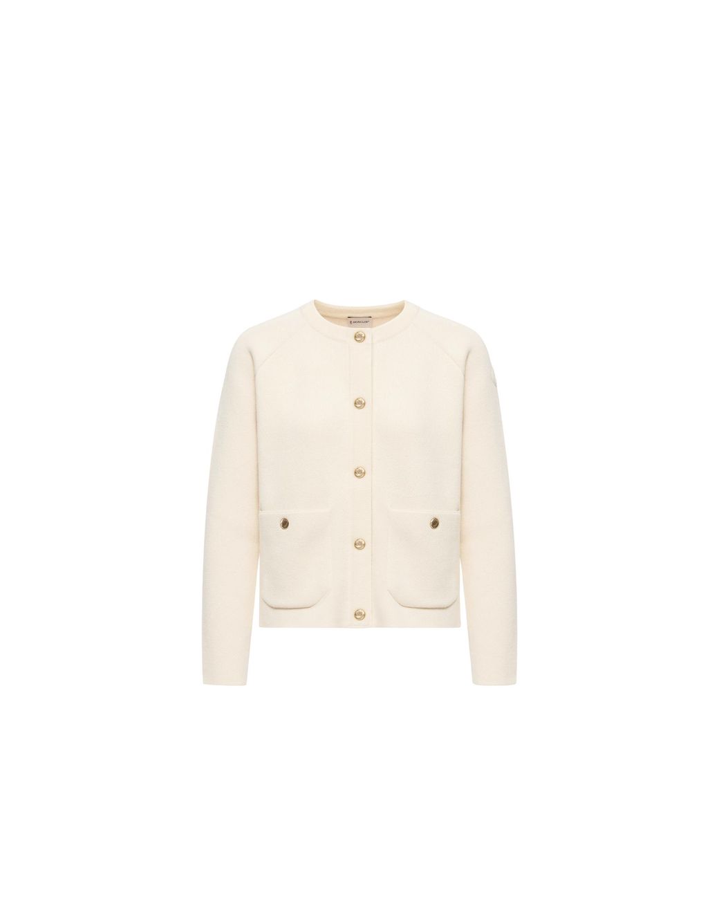 Moncler Natural Moncler Wool & Cashmere Blend Cardigan