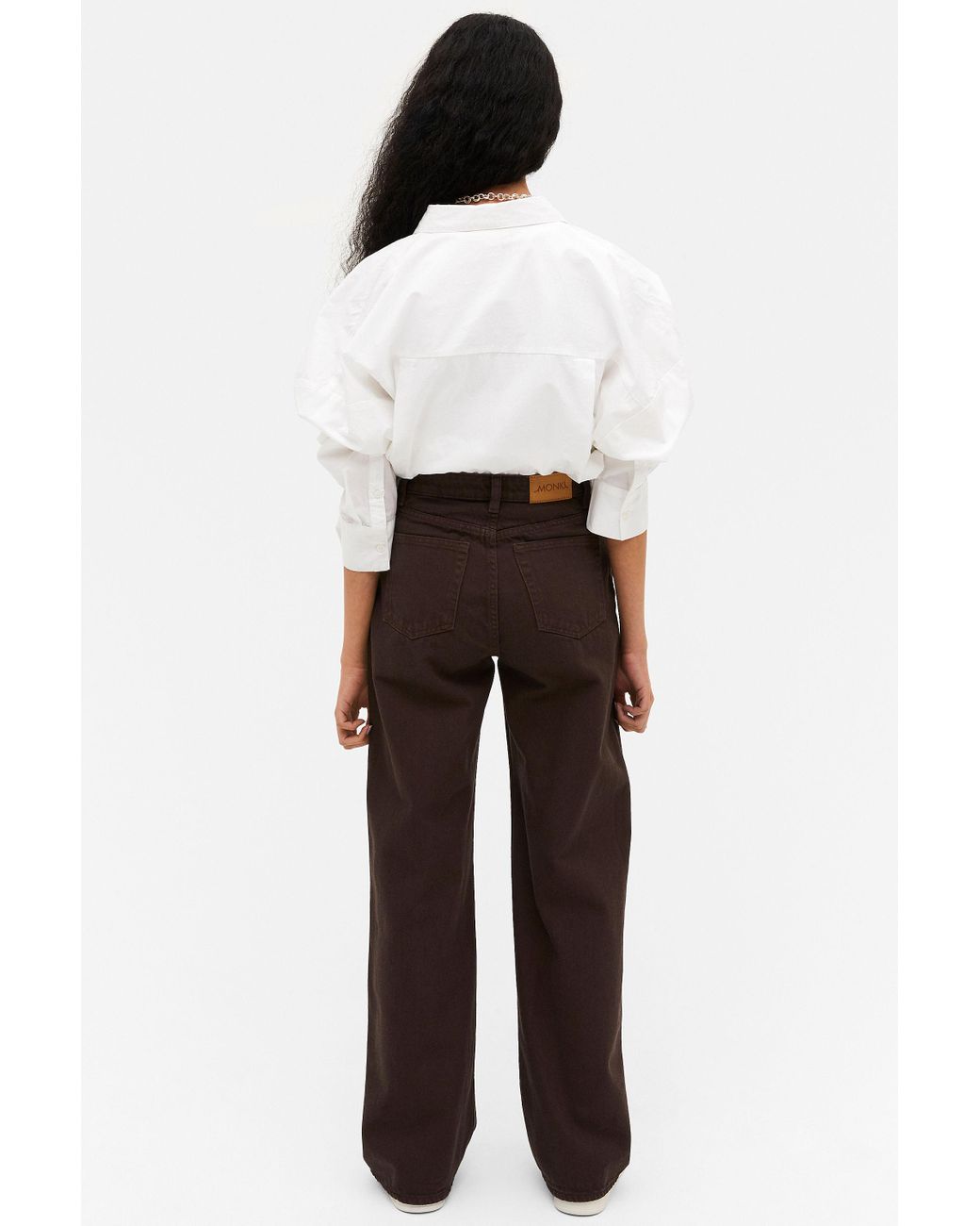 Monki Brown Wide Leg 'Yoko' Jeans// W29// Only worn - Depop