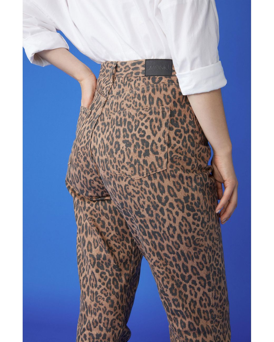 Monki Taiki Leopard Jeans | Lyst Canada