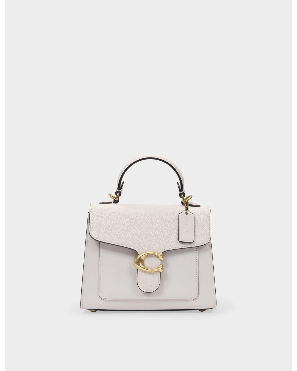 COACH Tabby Top Handle Bag 20 in White | Lyst