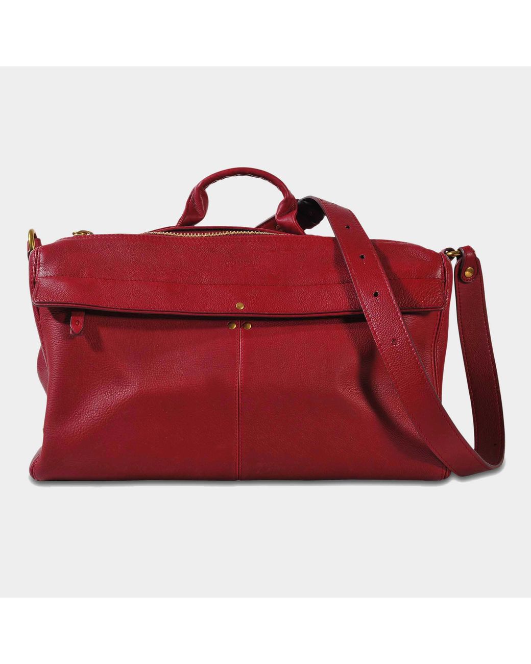J r me Dreyfuss Raoul Bag In Burgundy Calfskin in Red Lyst