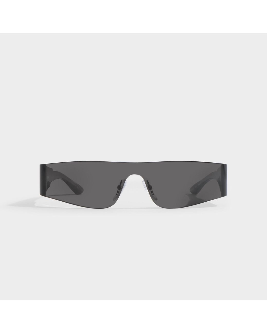 Balenciaga Mono Rectangle Sunglasses In Black Injection With Black Lenses Lyst