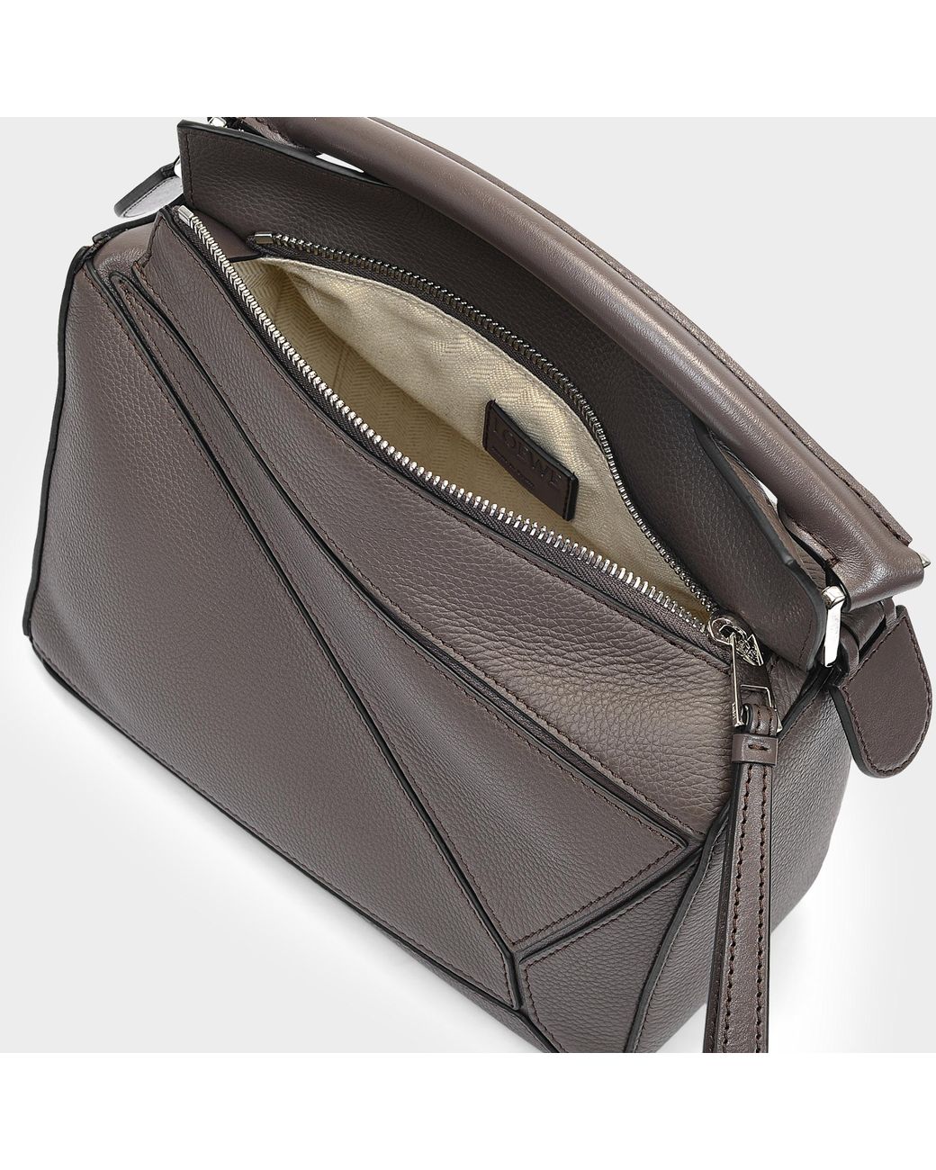 Loewe Puzzle Small Bag In Dark Taupe Leather in Brown Lyst