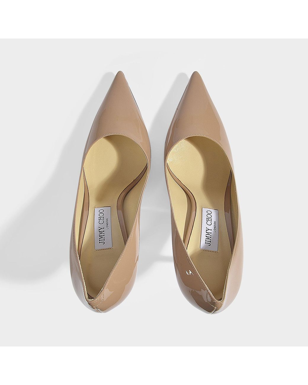 Jimmy Choo Love 85 Patent Pointed Pumps In Ballet Pink Patent