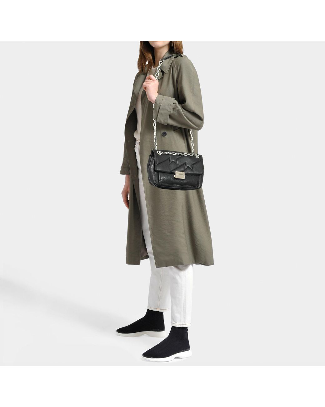 Zadig Voltaire Ziggy Crossbody Bag In Black Calfskin Lyst Canada