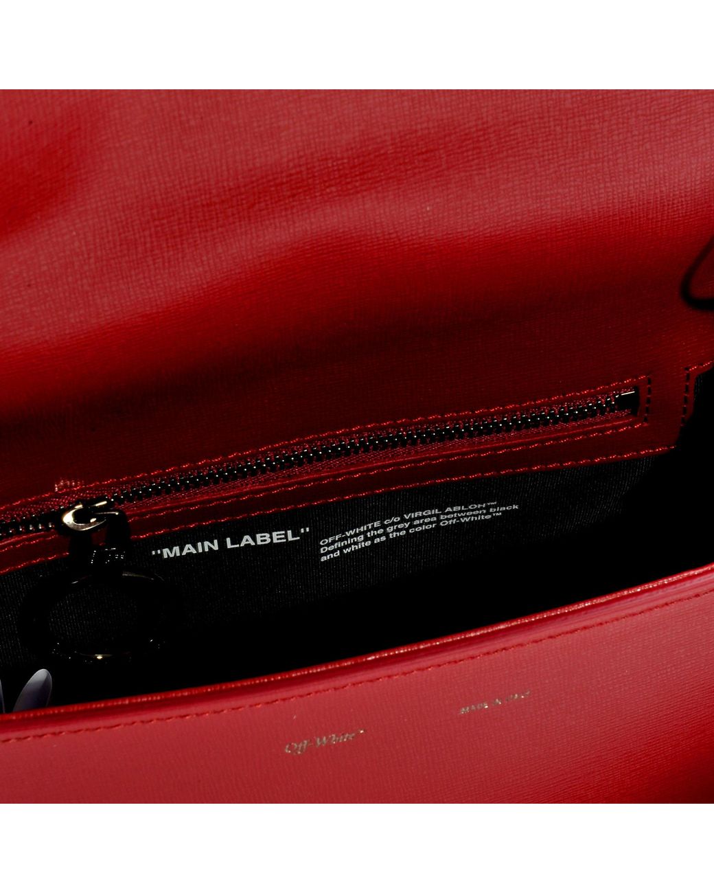 Off-White Diag Flap Bag Red