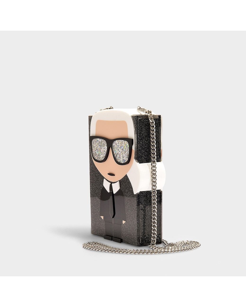Clutch bag Karl Lagerfeld Black in Synthetic - 25951639