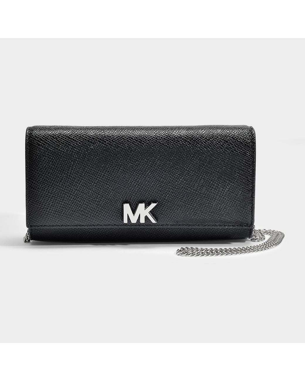 MICHAEL Michael Kors Mott Large East-west Clutch In Black Leather | Lyst