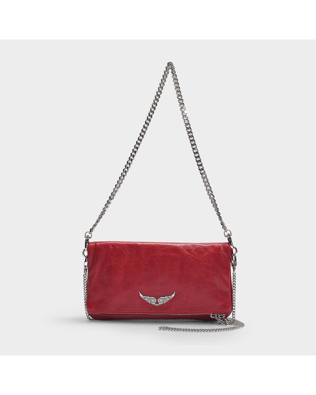 Zadig & Voltaire Rock Crush Bag In Red Calfskin Lyst
