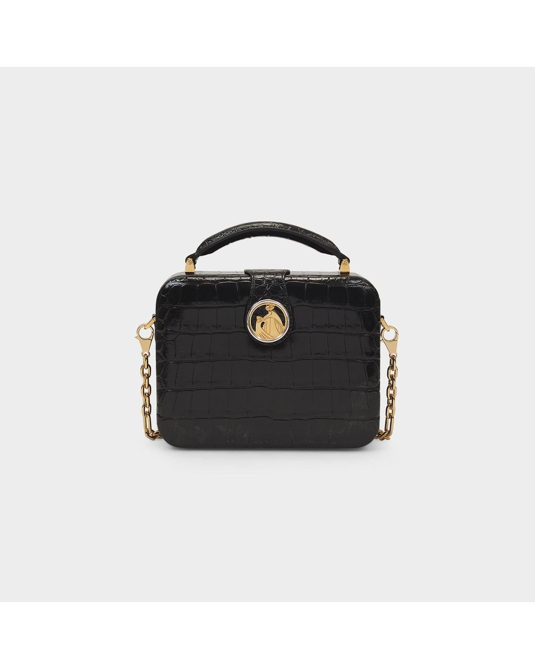 Lanvin Bento Box Minaudiere Bag in Black Lyst