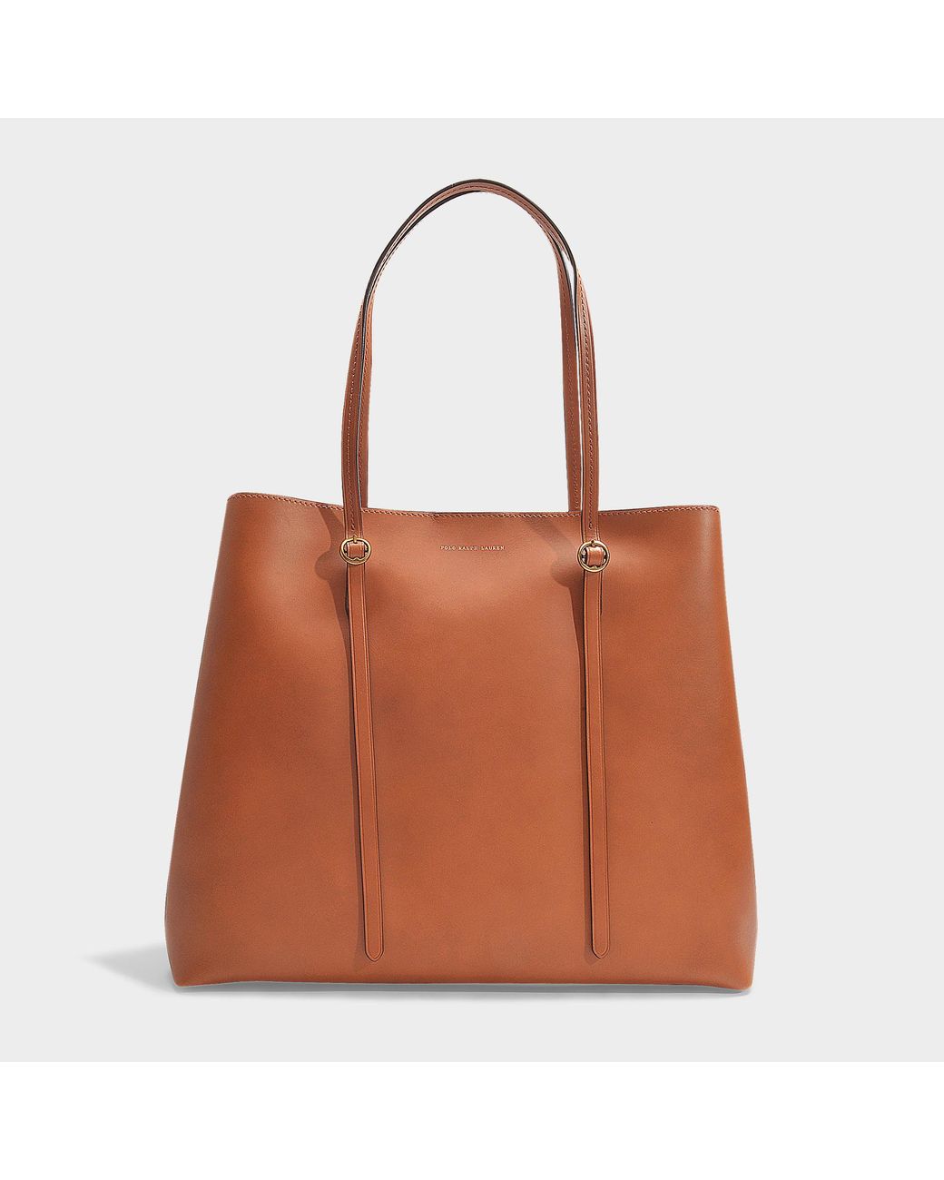 Polo Ralph Lauren Lennox Large Tote In Saddle Smooth Leather in Brown | Lyst