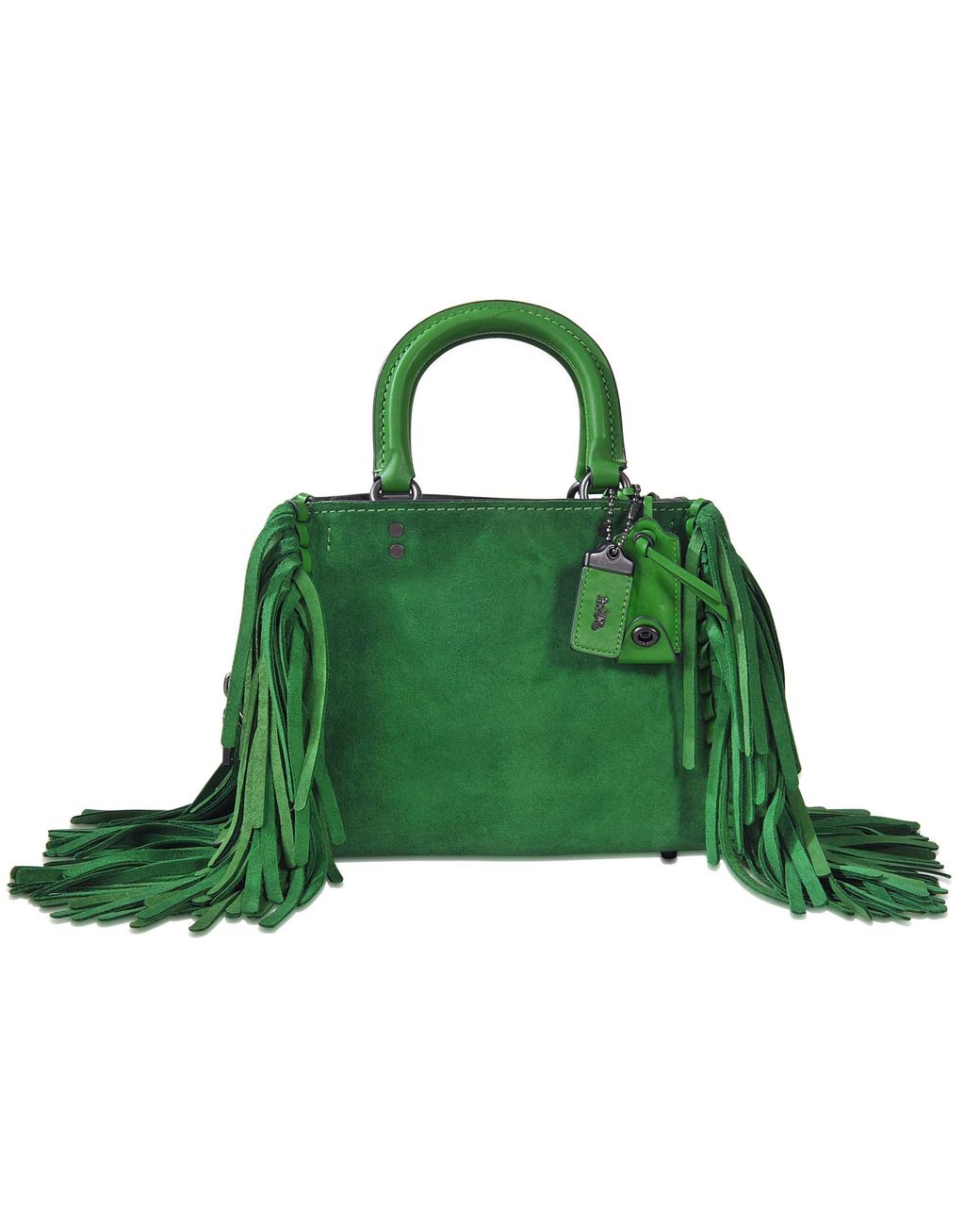 COACH Suede Fringe Rogue 25 Bag in Green Lyst