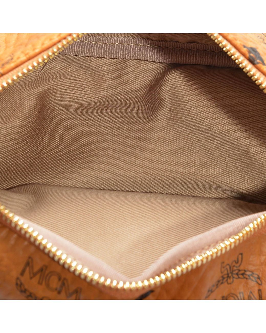MCM Visetos Small Fusten Belt Bag Cognac 1286579