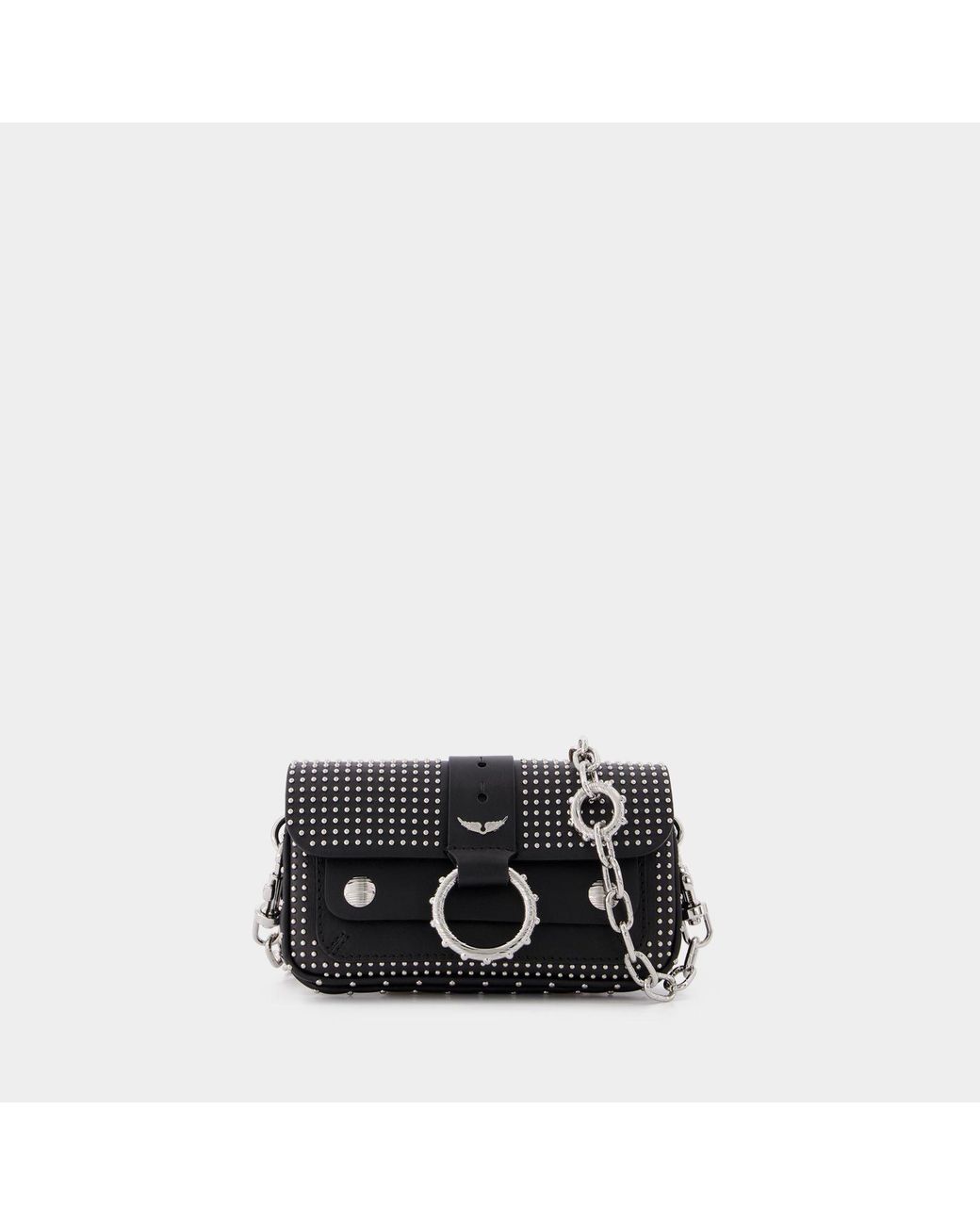 Zadig & Voltaire Kate Wallet Smooth Calfskin Ov Black Lyst